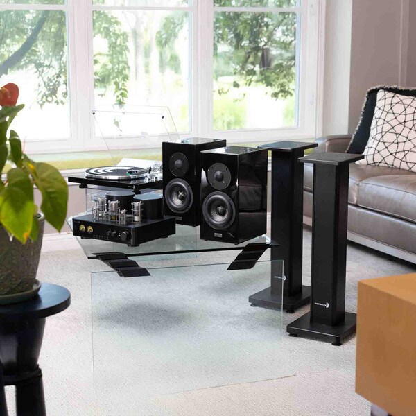 Main product image for Dayton Audio Turntable Hi-Fi Bundle - TT-1BTB Belt-Drive Turntable + HTA200 Hybrid Tube Amplifier + Opal1 Gloss Black Bookshelf Speakers - Complete Vinyl & Bluetooth Stereo System 300-3637